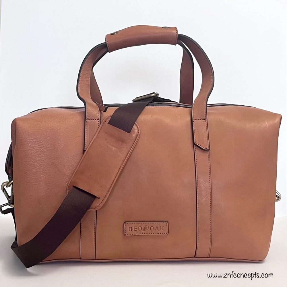 Leather Weekender Duffle Bag